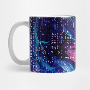 Anime girl in binary world Mug